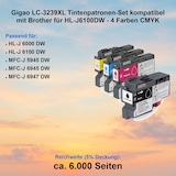 thumbnail of Gigao LC-3239XL Tintenpatronen-Set kompatibel mit Brother für HL-J6100DW - 4 Farben CMYK