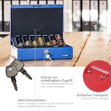 thumbnail of HMF 10015-03 Geldkassette mit Münzzählbrett, 30 x 24 x 9 cm, Rot