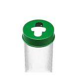 thumbnail of Medial International contenitore per rifiuti differenziati in metallo e policarbonato 270x270x1000 mm  di colore trasparente e verde