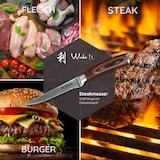 thumbnail of Wakoli EDIB 4er Damast Steakmesser Set I 12,50cm Klinge I Holzbox I Pakkaholzgriff