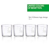 thumbnail of Benetton - Set mit 4 Wassergläsern, 0,345 l, kristallklares Logo