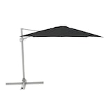 thumbnail of METRO PROFESSIONAL Parasol ROMA, aluminium/polyester, 3x3 m, ouverture à manivelle, rotation à 360°, protection UV50+, hydrofuge, anthracite/platine