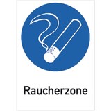 thumbnail of Schild Raucherzone, Kombischild, Kunststoff, 210x297 mm