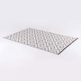thumbnail of Alfombra de exterior rectangular de 150x240 cm, Color blanco y taupé , Impermeable, Ecológica