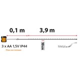 thumbnail of Guirlande lumineuse à piles 4m 40 Micro LED blanc froid 8 modes mémoire timer IP44 fil métal argenté Lotti