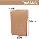 thumbnail of Bolsa de papel 14x24+7cm