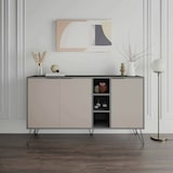 thumbnail of Dmora Credenza Dpenz, Buffet da soggiorno, Madia da salotto, Dispensa da cucina, 142x36h83 cm, Antracite e Beige