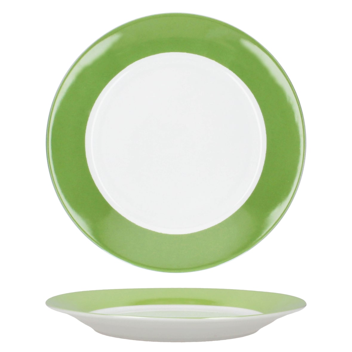 18tlg Frühstücksset VARIANT GRÜN für 6 Personen aus Porzellan