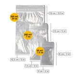 thumbnail of HEKU 600 Stück Zipper Beutel - Wiederverwendbare & stabile Druckverschlussbeutel, langfristig aromadicht & auslaufsicher für vielseitige Anwendungen