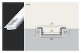 thumbnail of Paulmann LED Strip Einbauprofil Floor 1m Alu#Satin 70410