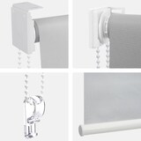 thumbnail of Set de 4 estores enrollables HWC-D52, estor enrollable de ventana de tiro lateral, 120x230cm protección solar opaca ~ gris/marrón/naranja