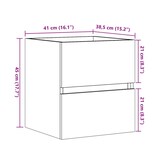 thumbnail of vidaXL Waschbeckenunterschrank Sonoma-Eiche 41x38,5x45cm Holzwerkstoff