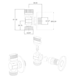 thumbnail of Eckventil Kugelhahn Anschlussventil für Waschmaschine Spülmaschine 1/2x3/4 Zoll