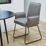 thumbnail of SVITA ALBA 2er Set Esszimmerstühle Armlehnstuhl Polsterstuhl Stoffbezug Grau