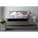 thumbnail of Dmora Letto matrimoniale Azue, Letto contenitore con rivestimento in tessuto, 100% Made in Italy, adatto per materasso Cm 140x190, Tortora