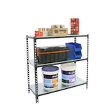 thumbnail of SimonRack Metallregal, 900x1000x400 mm, 3 Ebenen, Metallboden, 180 kg Biegepunkt, Anthrazit/Verzinkt - Simonclick