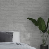 thumbnail of Panel decorativo efecto piedra ladrillo 3D, juego de 12 piezas, 8,6 m², revestimiento de pared de PU, 120 x 60 x 2,5, cuarcita blanca