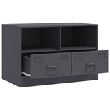 thumbnail of Helloshop26 - Meuble TV multimédia étagère télévision buffet téléviseur salle à manger salon chambre anthracite 67 x 39 x 44 cm 02_0026394