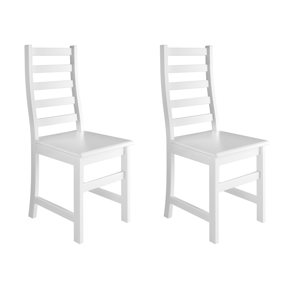 Weißer Stuhl Eris Küchenstuhl Massivholzstuhl Esszimmerstuhl 90.71-21-D W