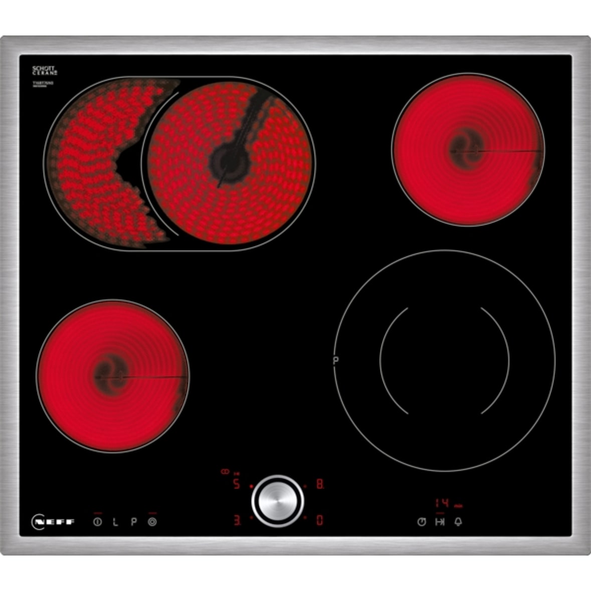 Neff T16BT76N0 hobs Negro Integrado Cerámico 4 zona(s)