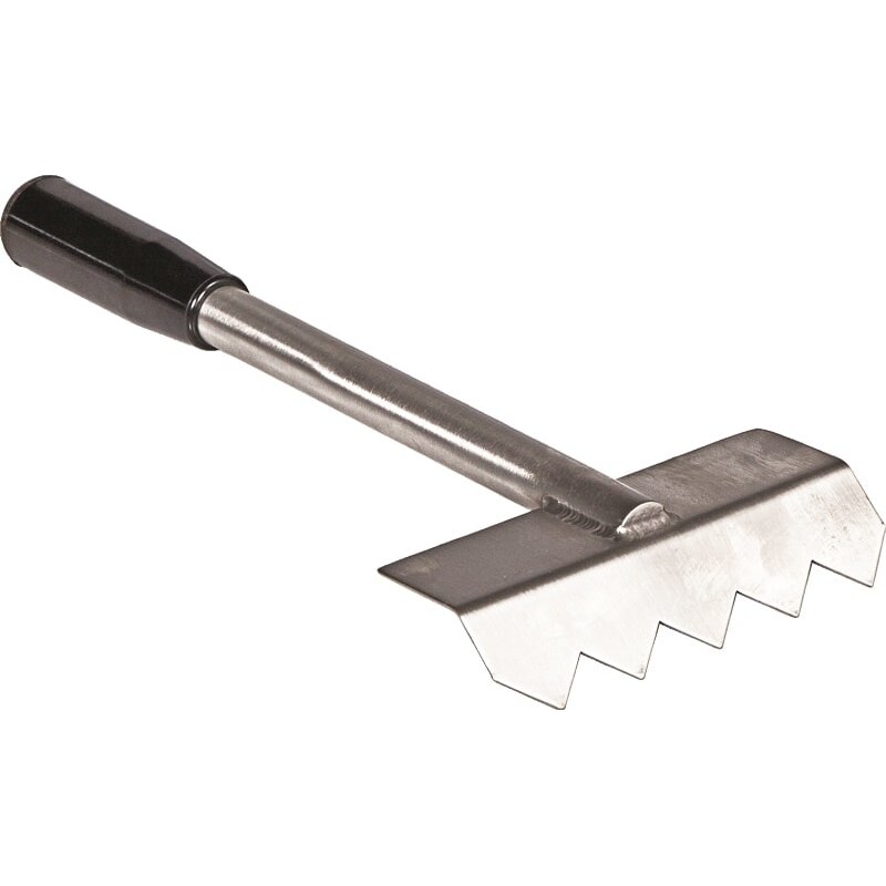 Schaber für Lavasteinplatte Gerillt