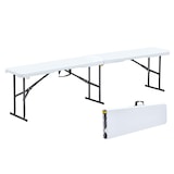 thumbnail of Table pliante 180 cm et 2 bancs pliables - Oviala