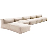 thumbnail of Conjunto de jardín modular 5 plazas con chaise longue beige