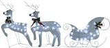 thumbnail of vidaXL Rentier mit Schlitten Weihnachtsdekoration 140LEDs Outdoor Weiß