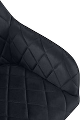 thumbnail of Esszimmerstuhl Monett Samt Metall gold/schwarz