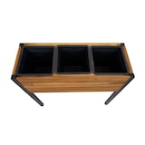 thumbnail of Fioriera HWC-L22, fioriera per aiuole rialzate, 75x81x30cm per esterni in alluminio e legno di acacia certificato MVG, marrone