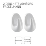 thumbnail of Lot de 2 crochets adhésifs universels Fackelmann Tecno