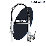 thumbnail of KLARWERK® Bernd | Gastronomie Küchenarmatur Chrom mit Feder | Silber Edelstahl Wasserhahn Küche | Mischbatterie 360° drehbar| Hochdruck 2 Anschlüsse