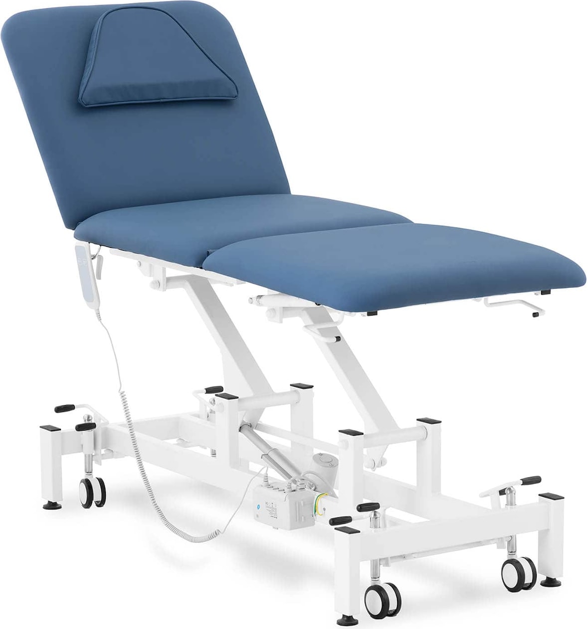 Helloshop26 - Elektrische Massageliege für Massagetherapeuten und Physiotherapeuten blau/weiß