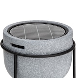 thumbnail of blumfeldt Grail Feuerschale mit Grill MGO & Stahlschale inkl. Funkenschutz Dunkelgrauer Granit