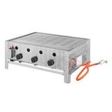 thumbnail of GastroHero Gas Tischbräter mit 3 Brennern, 10 kW, 650x570x270 mm, Outdoor Kombibräter Tischgrill für Gastronomiebedarf