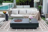 thumbnail of ELEMENTI Gas Feuertisch Metropolis Feuerstelle aus Beton - für Garten, Balkon and Terrasse, wetterbeständig, Dunkelgrau 142x81x35cm