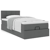 thumbnail of vidaXL Ottoman-Bett mit Matratze Dunkelgrau 90x200 cm Stoff