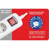 thumbnail of Regleta Enchufe con 3 Tomas con Interruptor, Blanco, 3 Enchufes, Cable de 1,5 Metros, Protección Infantil, Toma Tierra, con protección sobretensiones