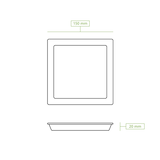 thumbnail of greenbox - Palmblatt Teller "Palmware®" 15 x 15 cm, quadratisch, 25 St.