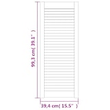 thumbnail of vidaXL Schranktür Lamellen-Design Weiß 99,3x39,4 cm Massivholz Kiefer