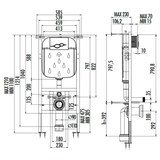 thumbnail of Creavit Hänge WC Set Weiß Keramik Wand WC mit Softclose Sitz und Unterputz Vorwandelement Spülkasten 3/6 L Komplettset