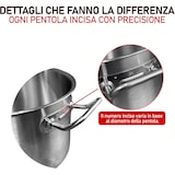 thumbnail of Pentola Ø36 cm, Acciaio Inox 18/10 con Triplo Fondo, per Gas Elettrico Induzione Vetroceramica, Linea Master – Made in Italy