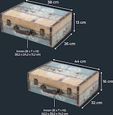 thumbnail of HMF Vintage Deko Koffer aus Holz, Aufbewahrungsbox mit Deckel und Ledergriff, stilvolle Aufbewahrung und Geschenkidee, Fahrrad, 2er Set, 38 + 44 cm