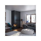 thumbnail of CORN 600 - Biolareira de canto, lareira embutida a bioetanol. Abertura esquerda - com vidro