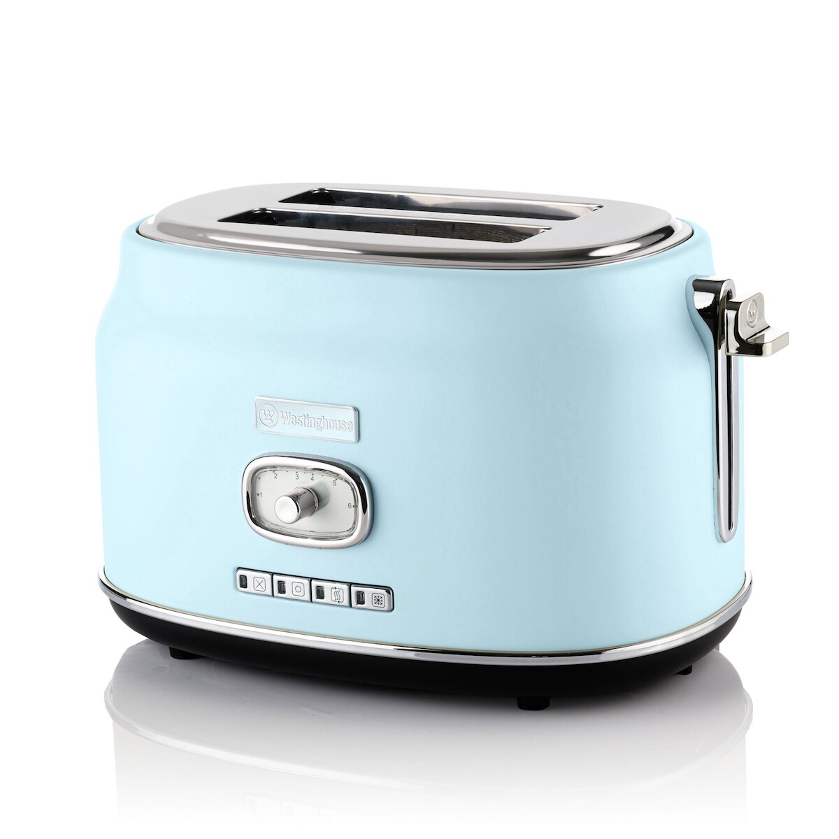 Westinghouse Zwei-Schlitz Toaster Retro Serie, 815 Watt, 6 Stufen, hellblau - blue