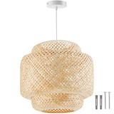 thumbnail of tectake Plafonnier Lignea Lux en bambou, de style bohème, 40W - marron - 405208