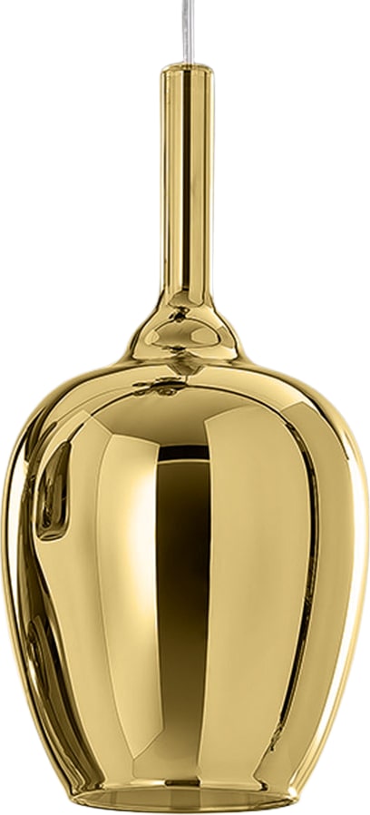 OFELIA S/10 Spiegelgoldene Pendelleuchte – G9 Borosilikatglas, 3 m Kabel, luxuriöser und eleganter Stil von Gea Luce