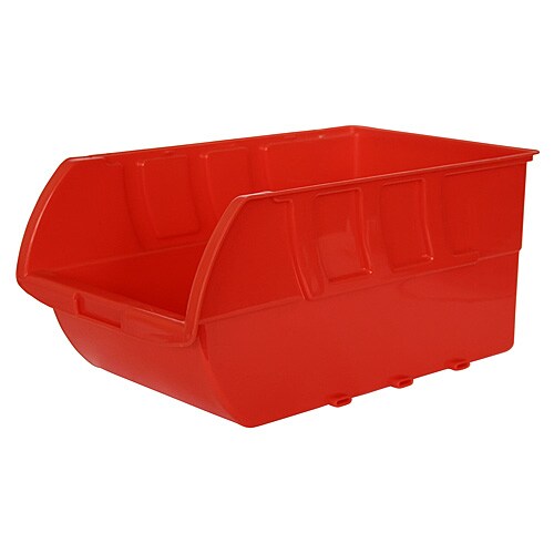 PROREGAL Sichtlagerkasten aus Kunststoff | Rot | BxHxT 12x16x23cm | 10 Stück | Sortimentskasten, Sortimentsbox