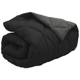 thumbnail of vidaXL Winterbettdecke Schwarz und Anthrazit 220 x 140 cm Mikrofaser