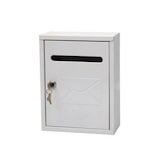 thumbnail of Buzon exterior blanco de metal para paqueteria correo de pared KMT